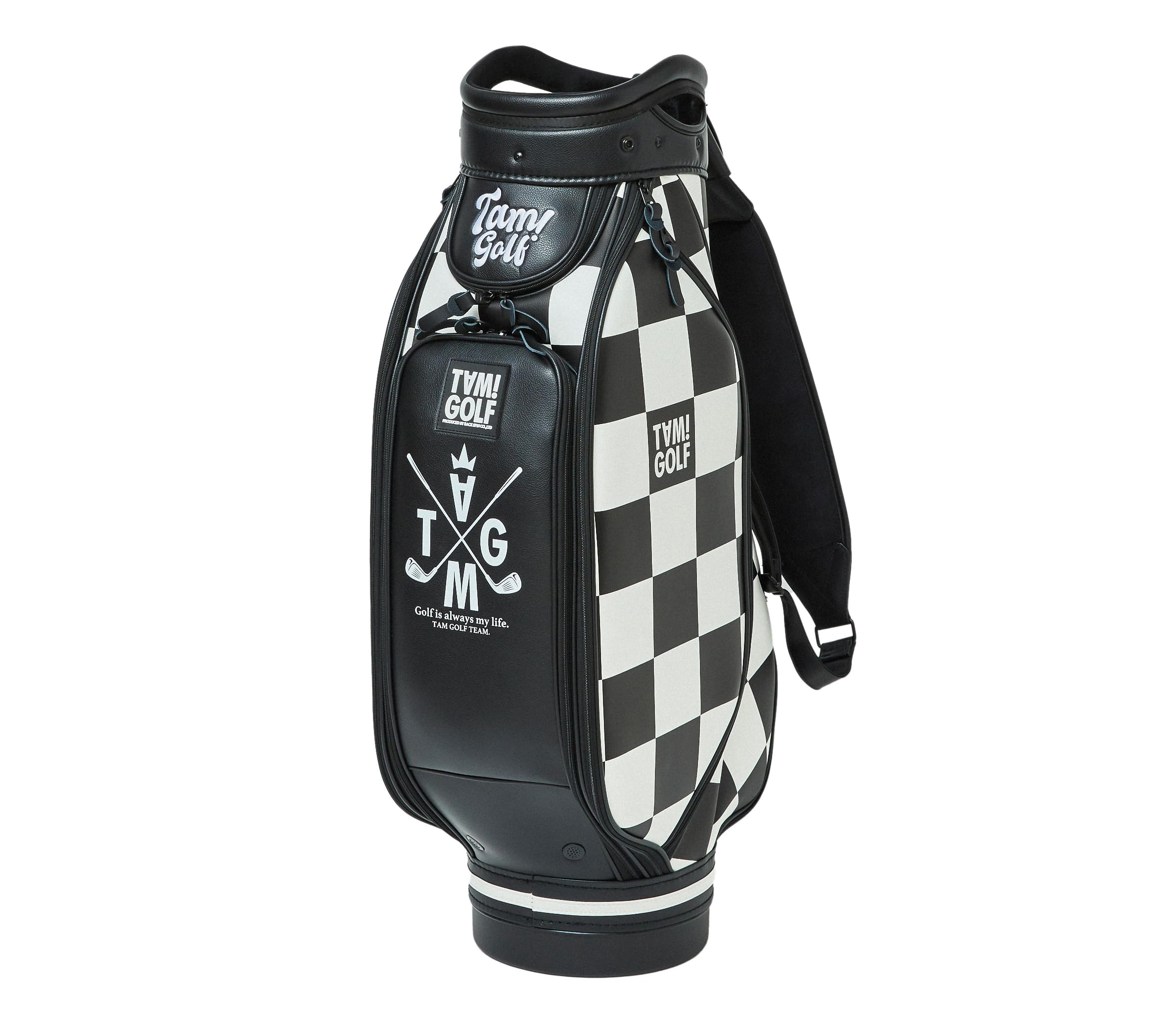 Amazon | TAM!GOLF チェック柄キャディバッグ カートタイプ 9